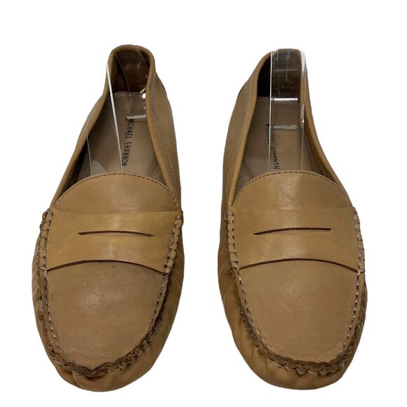 Michael Shannon Women Elaine Tan Leather Slip On Driving Moccasin 8.5 - Picture 2 of 8